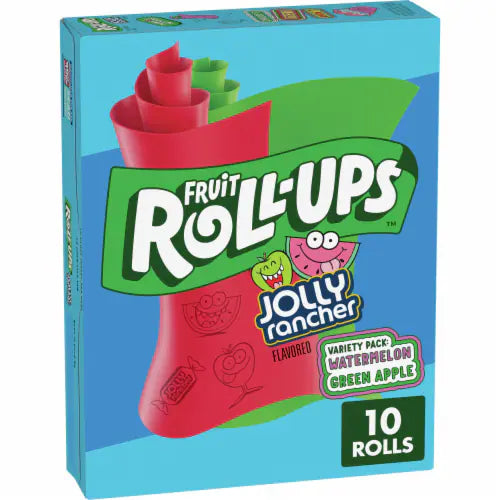 Fruit Roll Ups Glutenfreie Jolly Rancher Snacks mit Fruchtgeschmack 10 Rolls, 141g