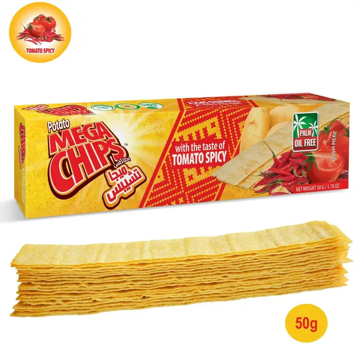 TOMATE WÜRZIGE KARTOFFEL MEGA CHIPS 50g