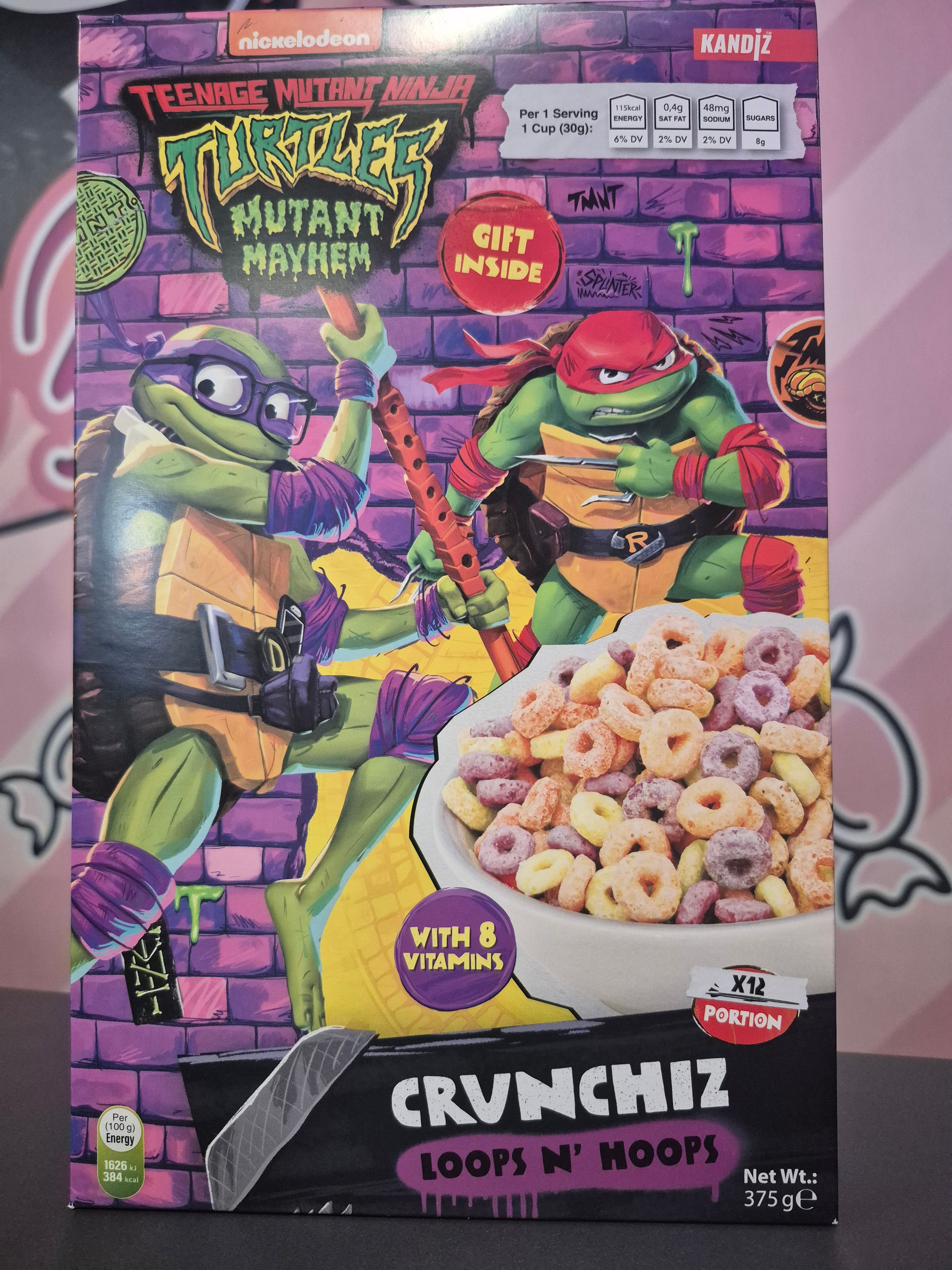 TMNT Movie Crunchiz Loops N' Hoops 375g