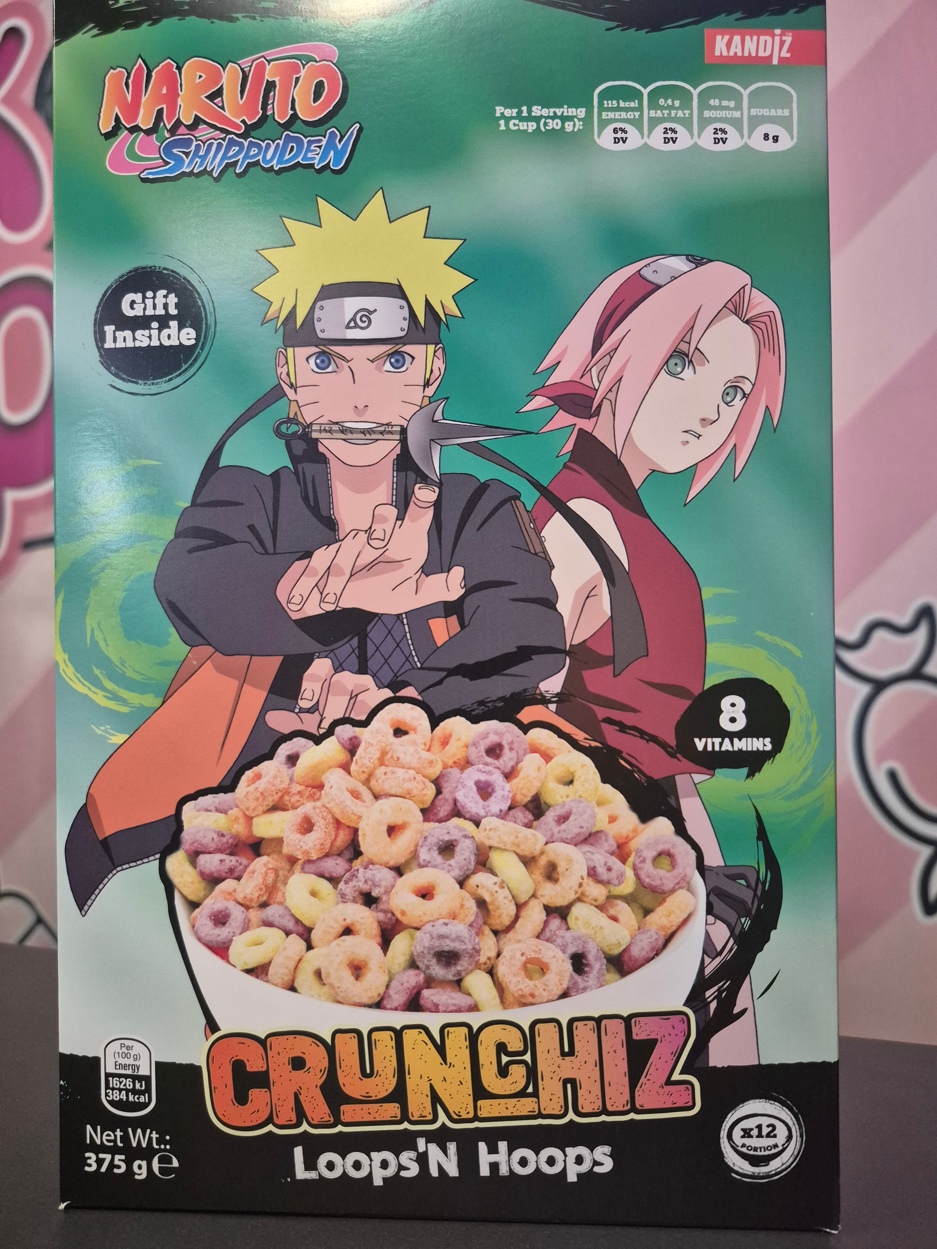 Naruto Crunchiz Loops N' Hoops 375g