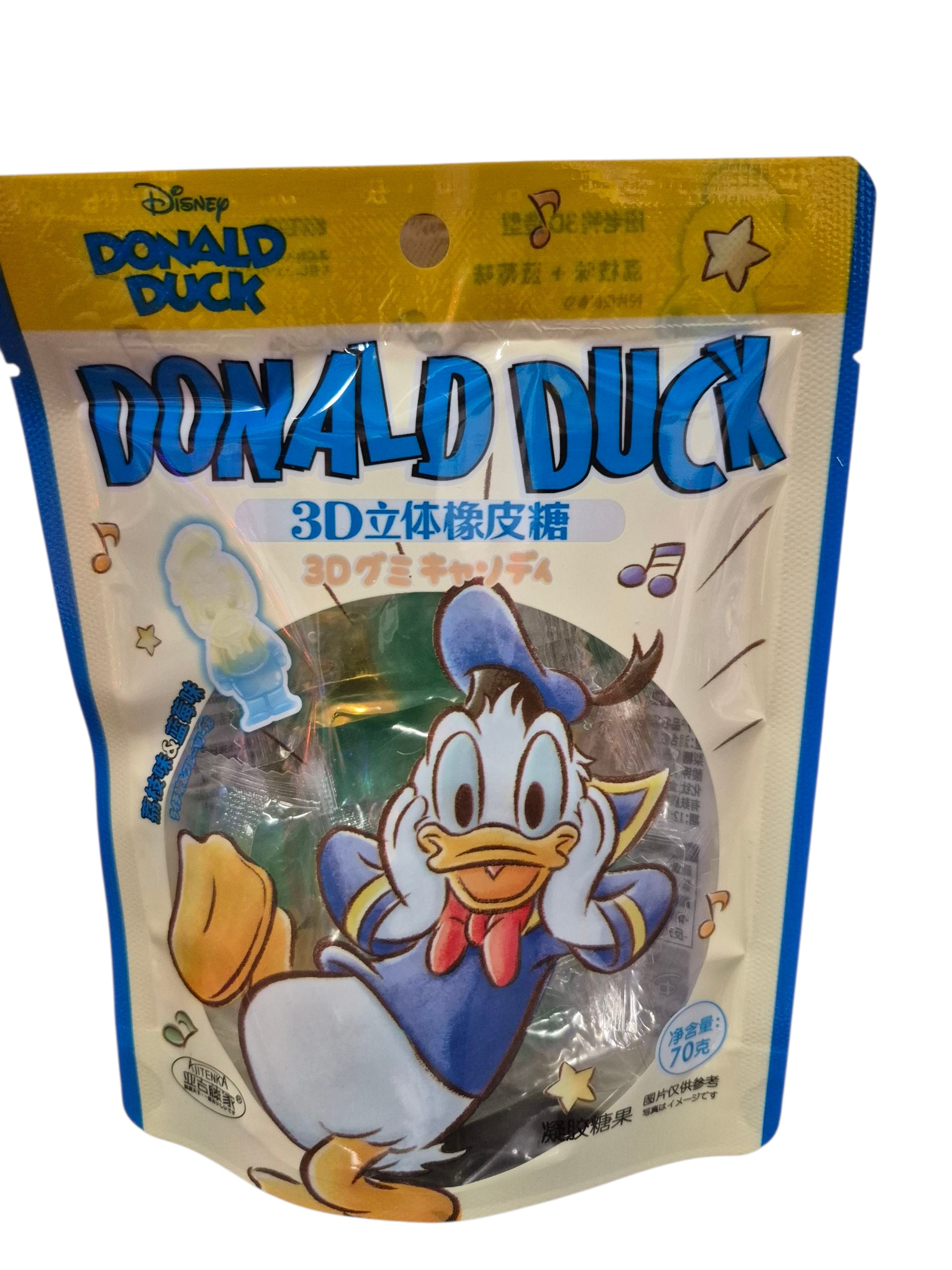 Peelable Gummies 3D - Donald Duck - Lychee & Blueberry 70g