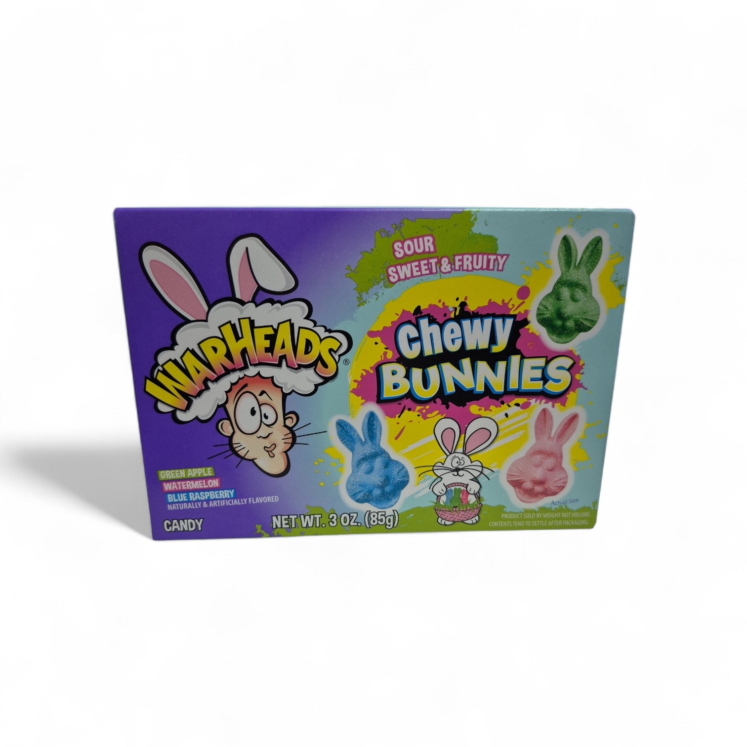 Warheads Chewy Bunnies 99 g Süß und Säuerlich Fruchtig Kandierte Hasenform Süßigkeiten