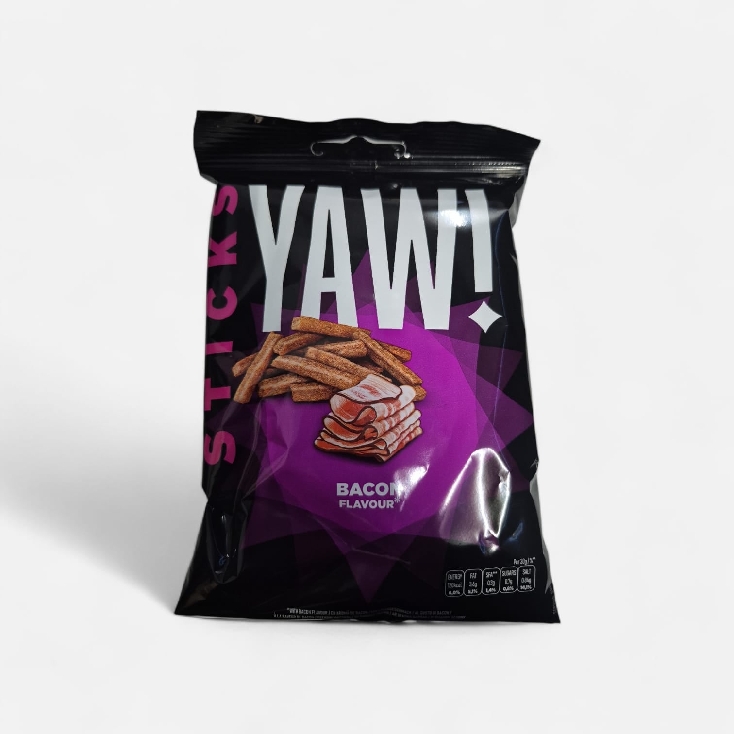 YAW! Cheese, Barbecue, Sour Cream, Pizza, Tomato, Bacon, Wasabi, Salami 50g