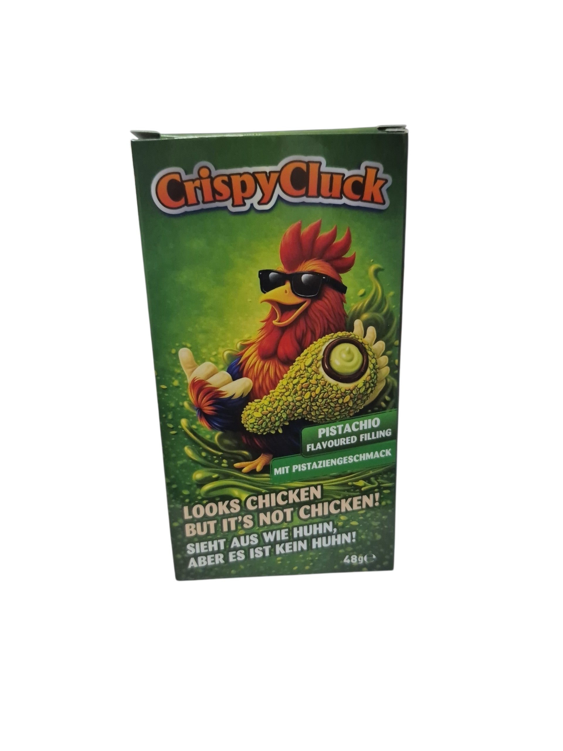 Crispy Cluck Pistachio – Schoko-Drumstick im Chicken-Look 48 g