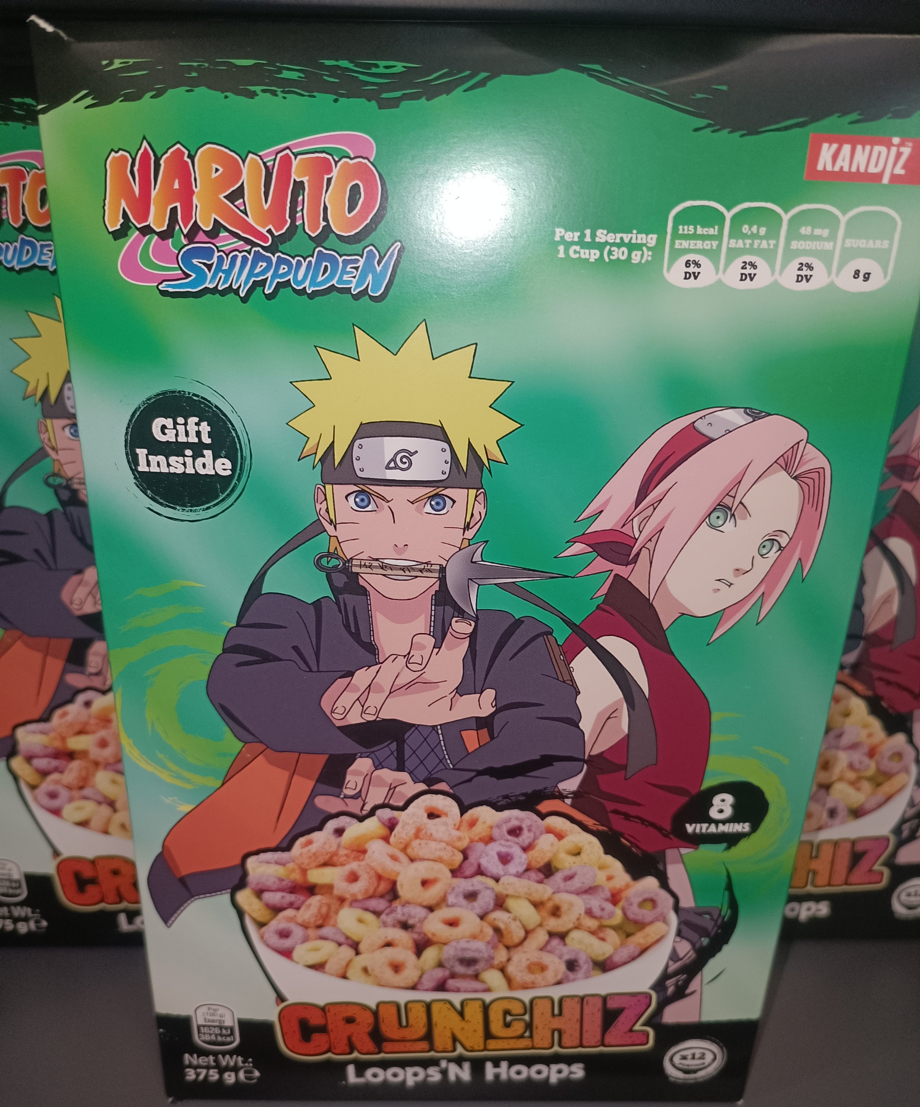 Naruto Crunchiz Loops N' Hoops 375g