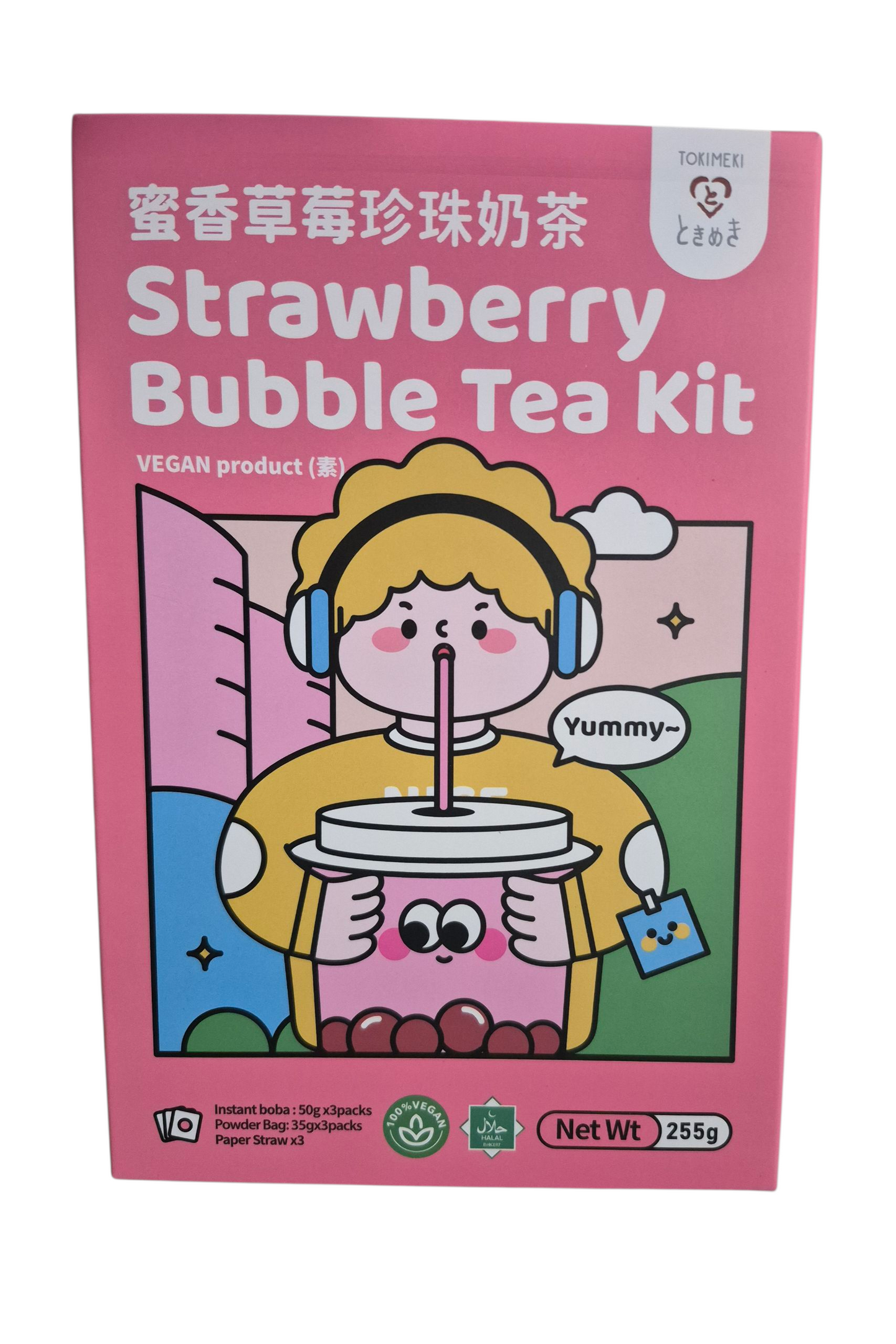Tokimeki Strawberry Bubble Tea Kit 255g