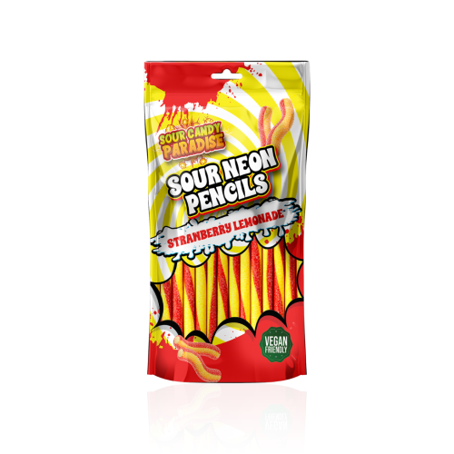 Candy Paradise Saure Neon Stifte Erdbeer Limonade 130g