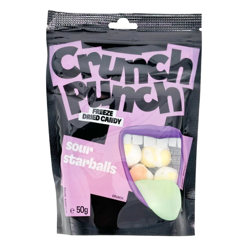 Crunch Punch Freeze Dried Candy Sour Starballs 50 g