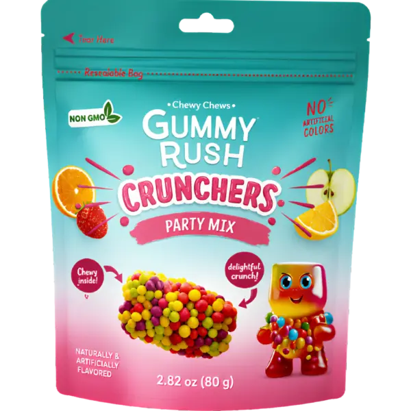 Gummy Rush Crunchers Saurer Party-Mix 80 g (HALAL) MHD:03.07.2027