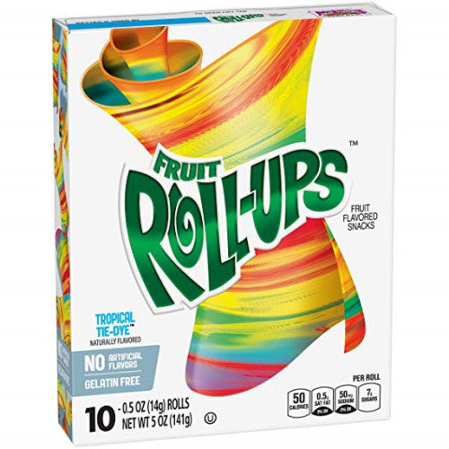 FRUIT ROLL-UPS TROPICAL TIE-DYE 141 G 10er Packung