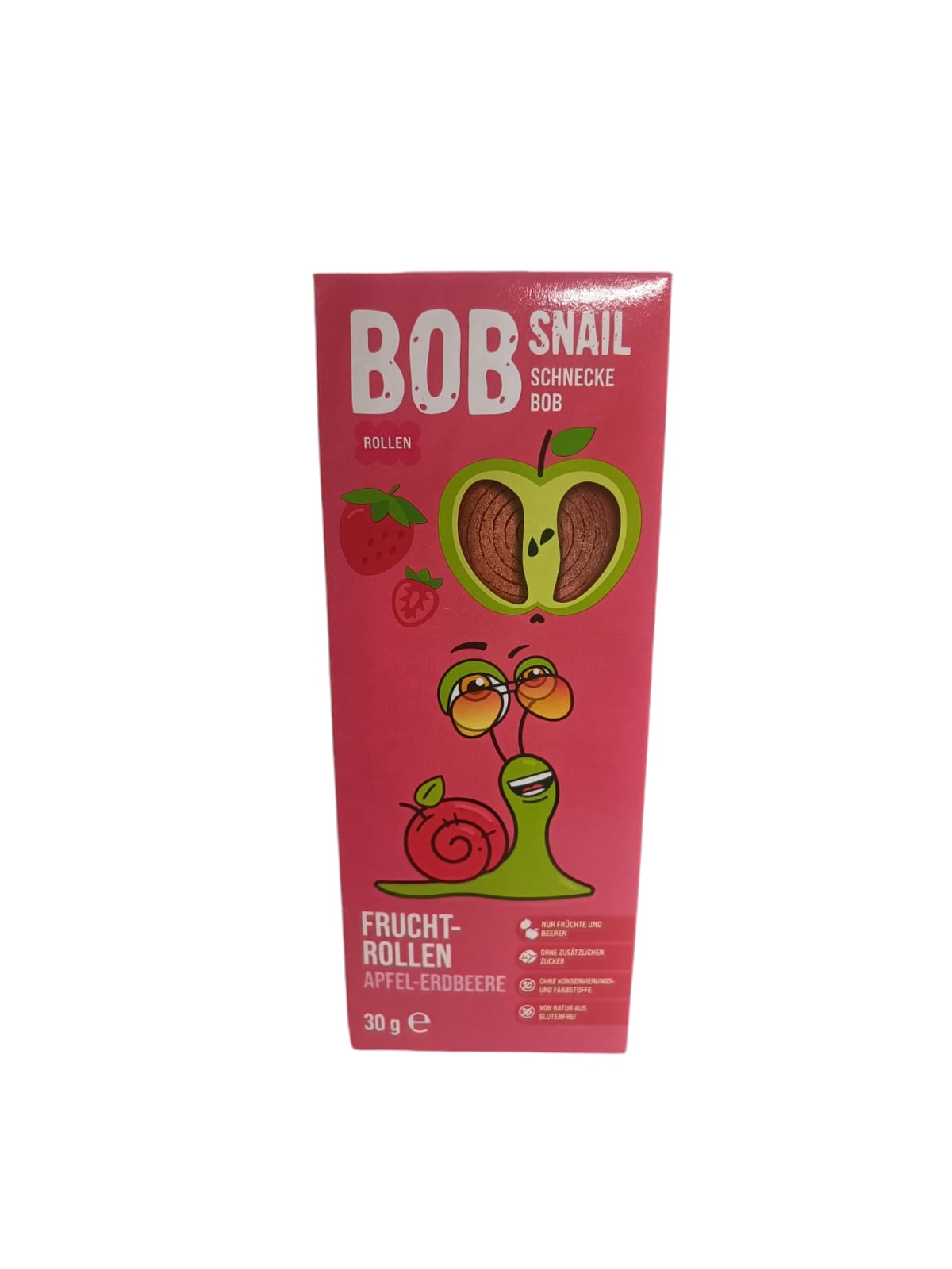 Bob Snail Apfel-Erdbeer 30g MHD:01.07.2025