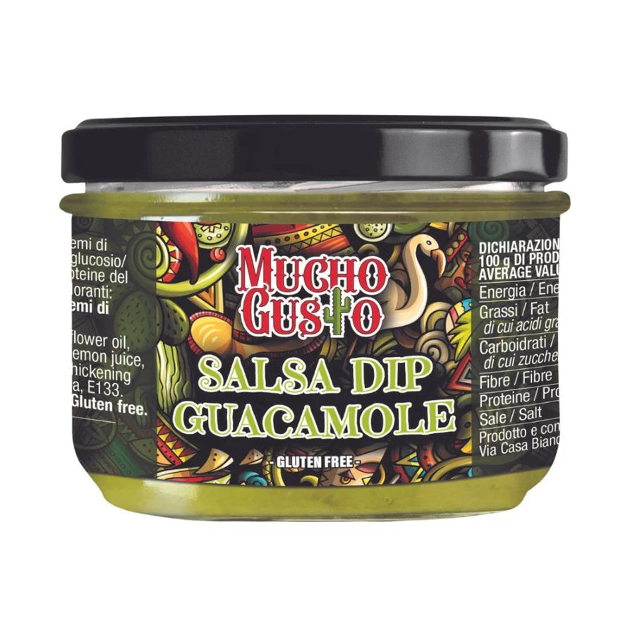 Mucho Gusto Salsa Dip Guacamole, Guacamole-Salsa 230g MHD:29.07.2027