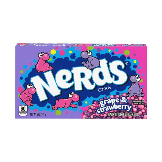 Nerds | Grape & Strawberry 141g, Mini-Dragees, amerikanische Süßigkeiten, USA