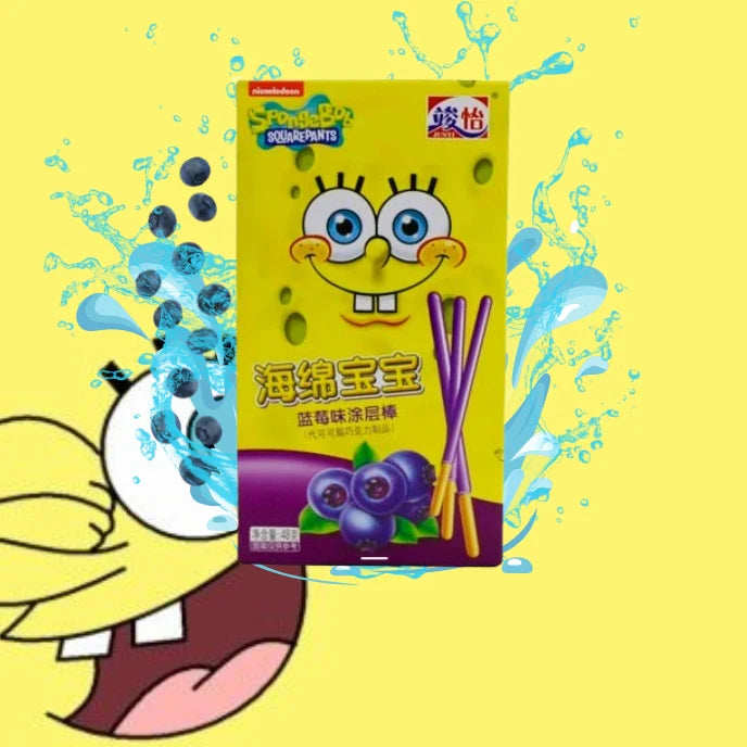 JUNYI Spongebob Sticks Blueberry 48g