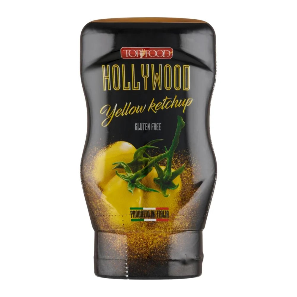 Top Food Hollywood Yellow Ketchup, gelbe Tomatensauce 300g MHD:07.12.2026