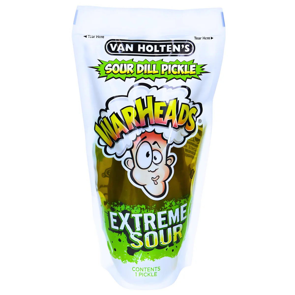 Van Holten's Jumbo Warheads Extreme Sour Dill Pickle 140g