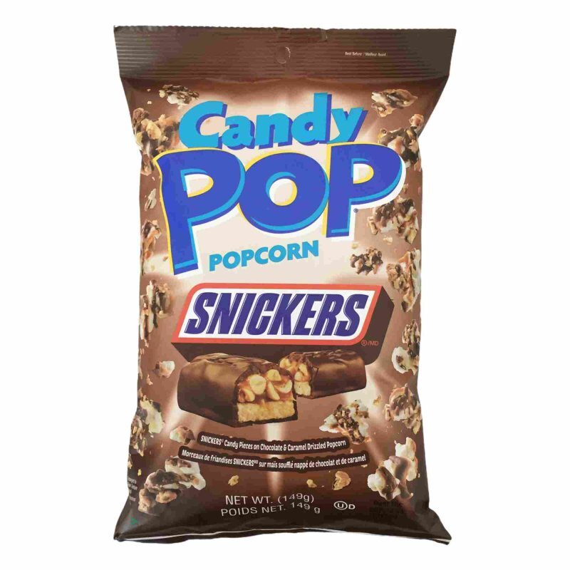 CANDY POP POPCORN SNICKERS 149G/Amerikanische Süßigkeiten, USA