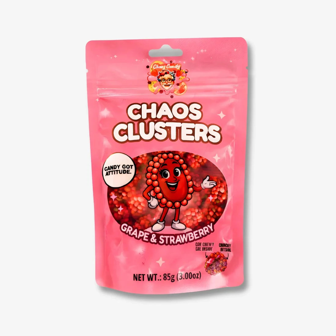 Chaos Candy Clusters Grape Strawberry 85g MHD:09.01.2027