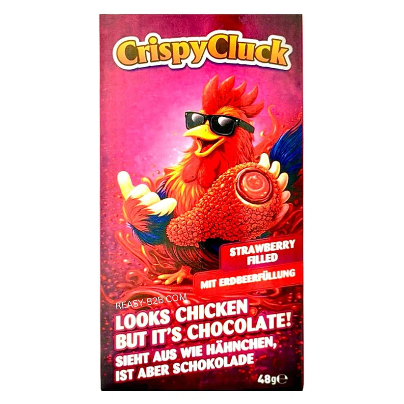 Crispy Cluck Chicken Wings Schokolade - Strawberry 48g