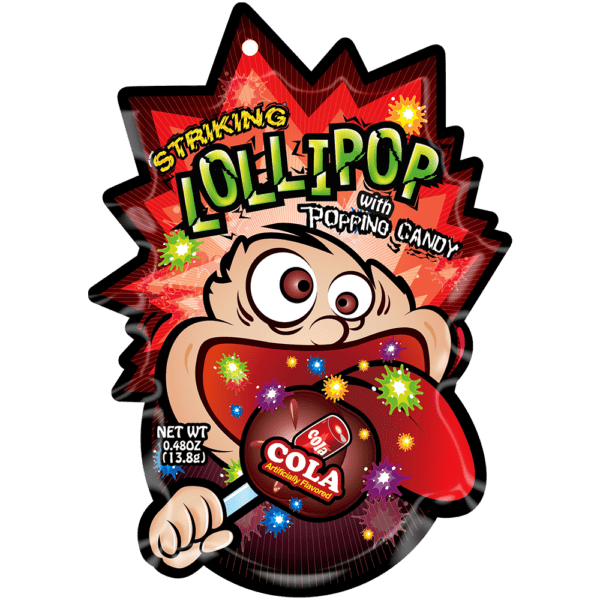 Striking Lollipop with Popping Candy Cola 13.8g