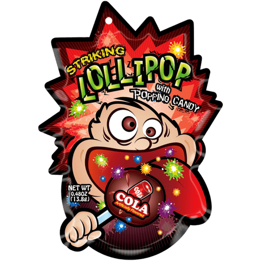 Striking Lollipop with Popping Candy Cola 13.8g