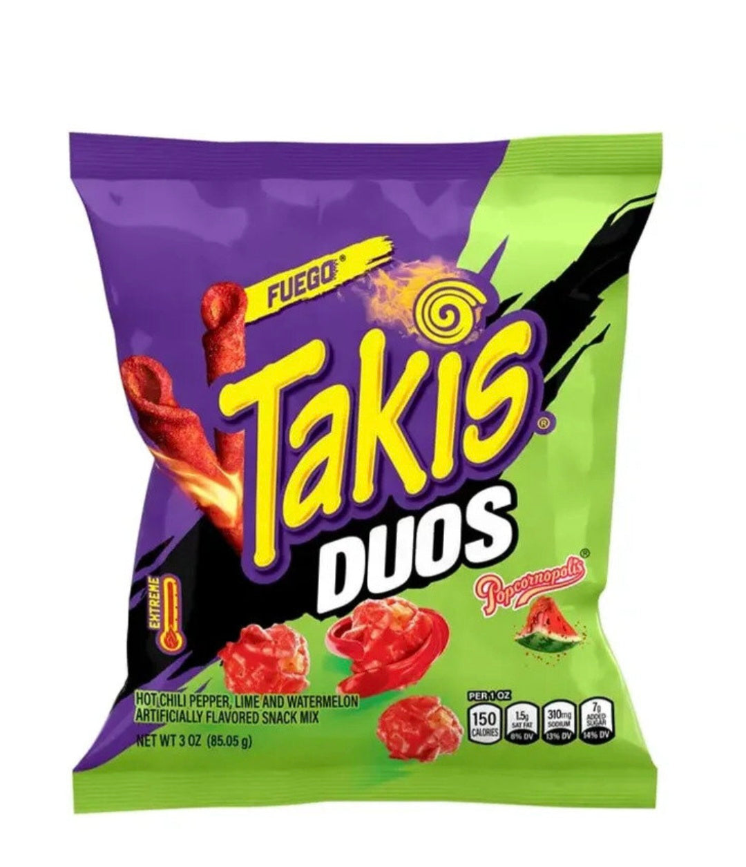 Takis Popcorn Fuego Duos – Wenn Popcorn auf gerollte Maischips trifft! 85 g
