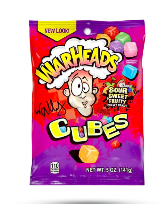 Warheads Cubes Sour-Sweet Fruity Chewy Candy 141 g Beutel MHD:07.05.2025