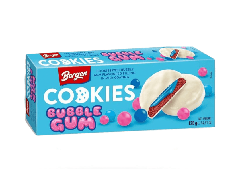 Bergen - Cookies Bubble Gum 128g