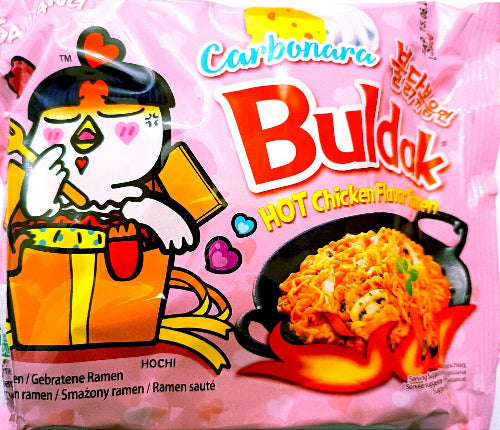 Pink Buldak Carbonara Samyang 130g Korea Hot Chicken Flavor Ramen Rosa pink-buldak-carbonara-samyang-130g-korea-hot-chicken-flavor-ramen-rosa
