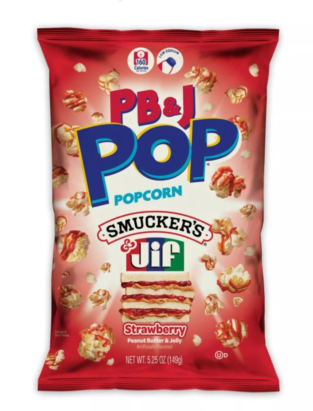 PB&J Peanut Butter & Strawberry Popcorn 149g