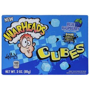 Warheads Cubes Blue Rasperry Sour 85g 09.2025